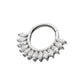 Titanium Prong Set Marquise Gem Cluster Fan Front Facing Hinged Segment Clicker