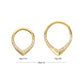 24Kt Gold PVD Titanium Pave Gem V-Shape Front Facing Hinged Segment Clicker