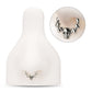 Titanium Skull & Bone with Black CZ Gem Eyes Front Facing Hinged Segment Clicker