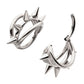 Titanium Five-Spiked Open Stack Triple Hoop Hinged Segment Clicker
