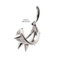 Titanium Five-Spiked Open Stack Triple Hoop Hinged Segment Clicker