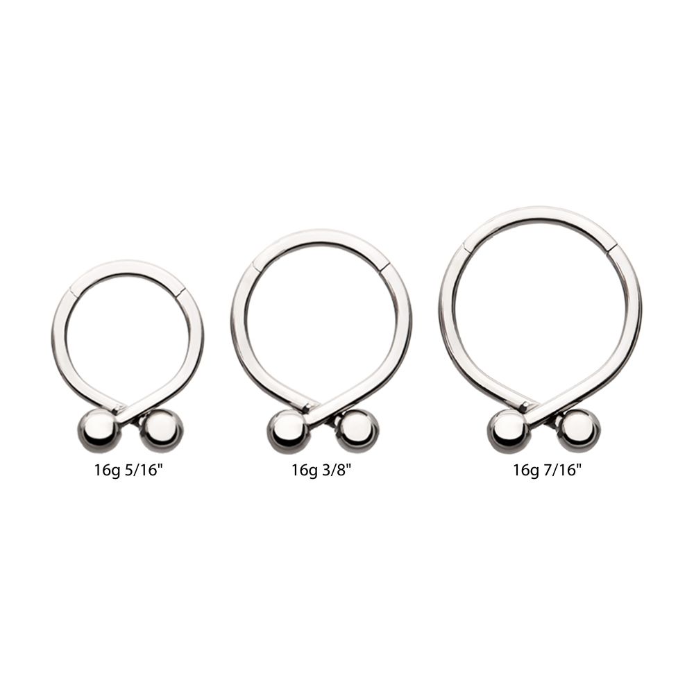 Titanium Twister Ball Hinged Segment Hoop Clicker