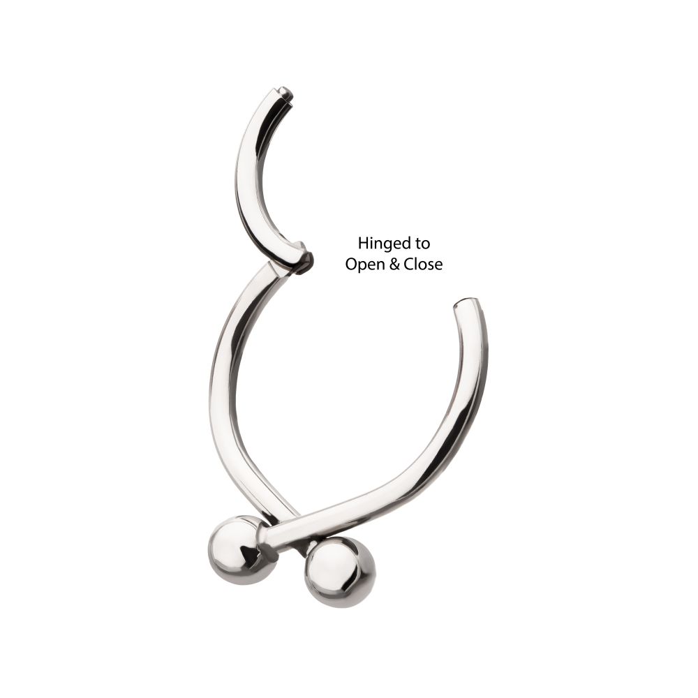Titanium Twister Ball Hinged Segment Hoop Clicker