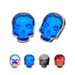 Titanium Internally Threaded Glass Gem Skull Top