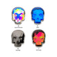 Titanium Internally Threaded Glass Gem Skull Top