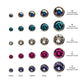 14g Titanium Internally Threaded with Swarovski Crystal Round Back Bezel Set Top