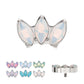 Titanium Internally Threaded Triple Marquise Opalite Cluster Top