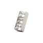 Titanium Internally Threaded with Channel Set Princess Gem Bar Top