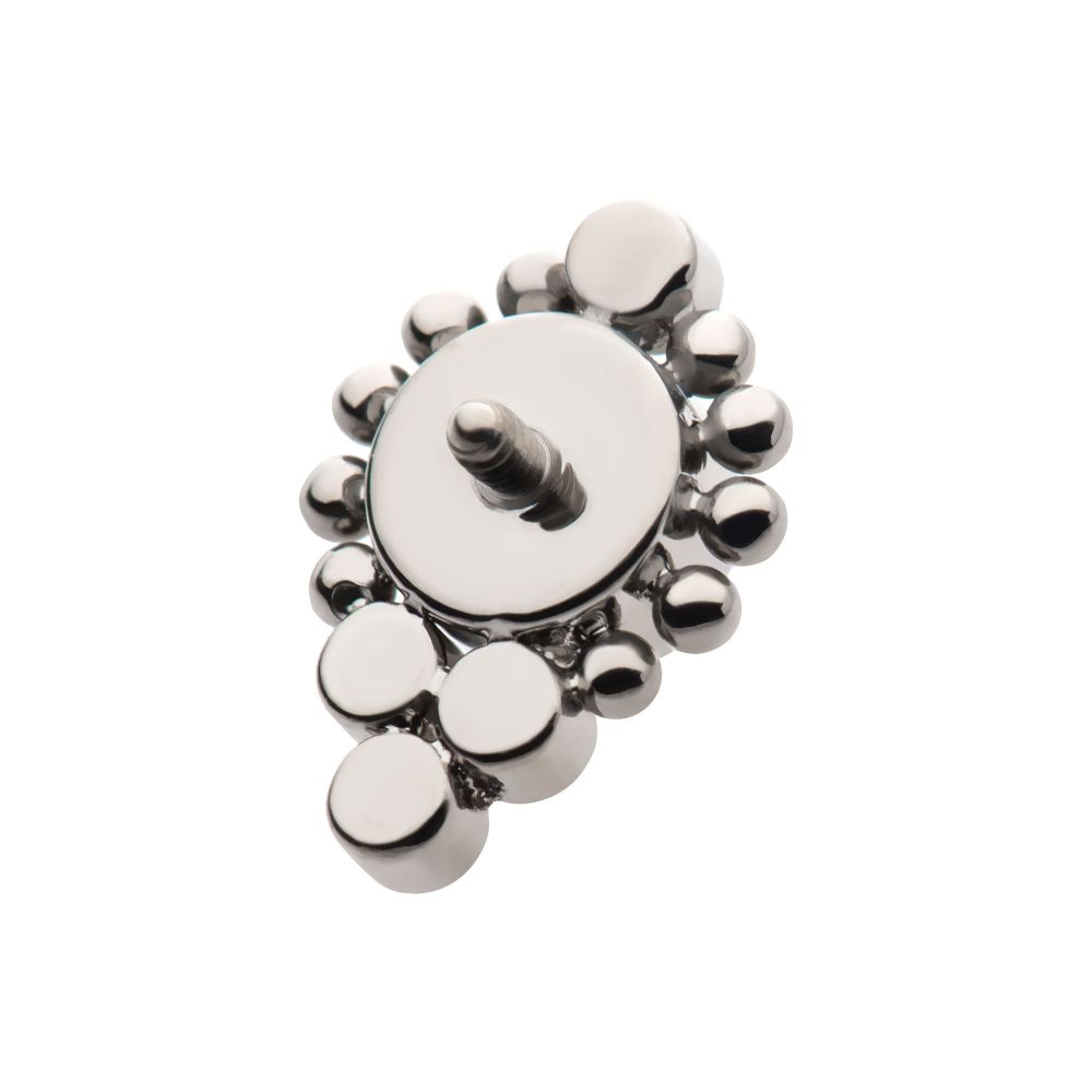Titanium Internally Threaded Bezel Set Gem/Opal Beaded Cluster Top