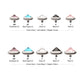 16g Titanium Internally Threaded Round Bezel Set Inverse Gem Top