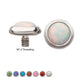 14g Titanium Internally Threaded Low Profile Bezel Set Synthetic Opal Dermal Top