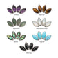 Titanium Internally Threaded with Prong Set 4-Cluster Marquise Stones Fan Shape Top