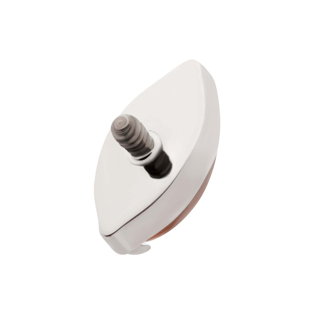 Titanium Internally Threaded with 2-Prong Marquise Stone Top