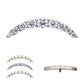 Titanium Internally Threaded Prong Set Round CZ/Opal 9-Cluster Top