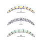 Titanium Internally Threaded Prong Set Round CZ/Opal 9-Cluster Top