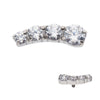 Titanium Internally Threaded with Prong Set CZ Staggered 4-Cluster Top (Right Ear)