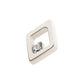 Titanium Internally Threaded Rhombus Shape with Clear CZ Top