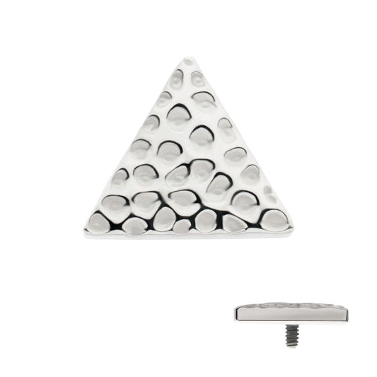 Titanium Internally Threaded Hammered Triangle Top