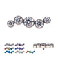 Titanium Internally Threaded Bezel Set CZ/Opal Oscillating 5-Cluster Top