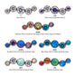 Titanium Internally Threaded Bezel Set CZ/Opal Oscillating 5-Cluster Top