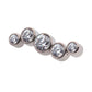Titanium Internally Threaded Bezel Set CZ/Opal Oscillating 5-Cluster Top