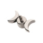 Titanium Internally Threaded Bezel Set Gem/Opal Triple Moon Phase Top