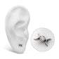Titanium Internally Threaded Bezel Set Gem/Opal Triple Moon Phase Top