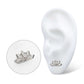 Titanium Internally Threaded with Diamond Shape CZ 5-Cluster Kite Shape Top