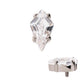 Titanium Internally Threaded Prong Set Kite Shaped CZ Top