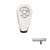 Titanium Internally Threaded Coffin with Engraved Pentagram Top