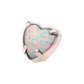 Titanium Internally Threaded with Prong Set Opal Heart Top