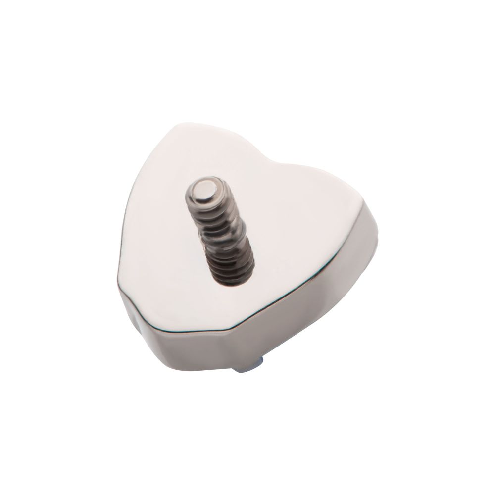 Titanium Internally Threaded with Prong Set Opal Heart Top