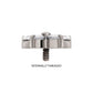 Titanium Internally Threaded Butterfly with Prong Set Round & Marquise Gem Top