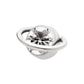 Titanium Internally Threaded Planet Top with Bezel Set Round CZ/Opal
