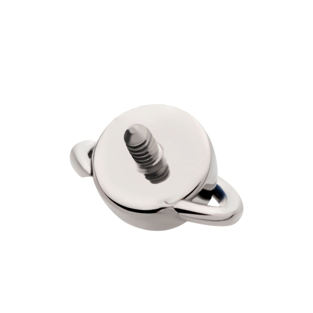 Titanium Internally Threaded Planet Top with Bezel Set Round CZ/Opal