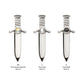 Titanium Internally Threaded with Bezel Set 1mm CZ Dagger Top
