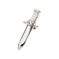 Titanium Internally Threaded with Bezel Set 1mm CZ Dagger Top