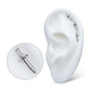 Titanium Internally Threaded with Bezel Set 1mm CZ Dagger Top
