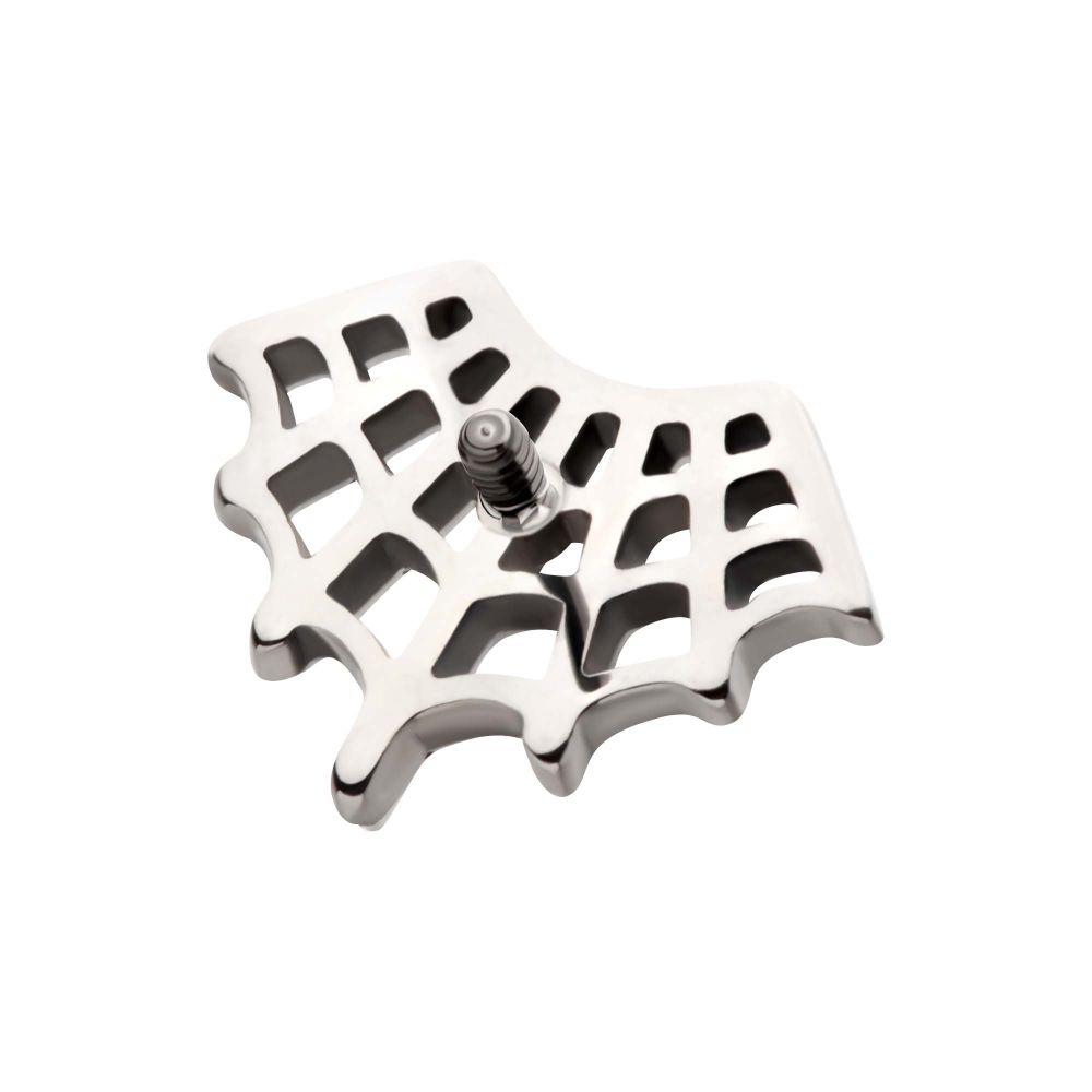 Titanium Internally Threaded Fan Shape Spiderweb Top