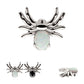 Titanium Internally Threaded Prong Set Opal/CZ Spider Top