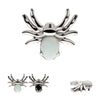 Titanium Internally Threaded Prong Set Opal/CZ Spider Top