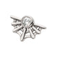 Titanium Internally Threaded Bezel Set CZ Spiderweb Top