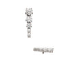 Titanium Internally Threaded Cascading Prong Set Round CZ Gem 5-Cluster Top
