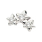 Titanium Internally Threaded Prong Set Round CZ Gem 3-Cluster Star Top