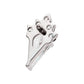 Titanium Internally Threaded Kite Shape with 5-Cluster Round CZ Gem Top
