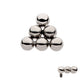 Titanium Internally Threaded 6 Beads Pyramid Shape Top