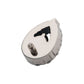 Titanium Internally Threaded Round CZ Center Hollow Teardrop Shape Top