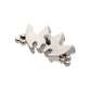 Titanium Internally Threaded with Tri Beads & Prong Set Marquise CZ 4-Cluster Top