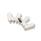 Titanium Internally Threaded Prong Set Baguette & Round CZ 7-Cluster Top