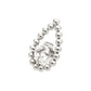 Titanium Internally Threaded Hollow Teardrop Shape Beads with Prong Set CZ Top